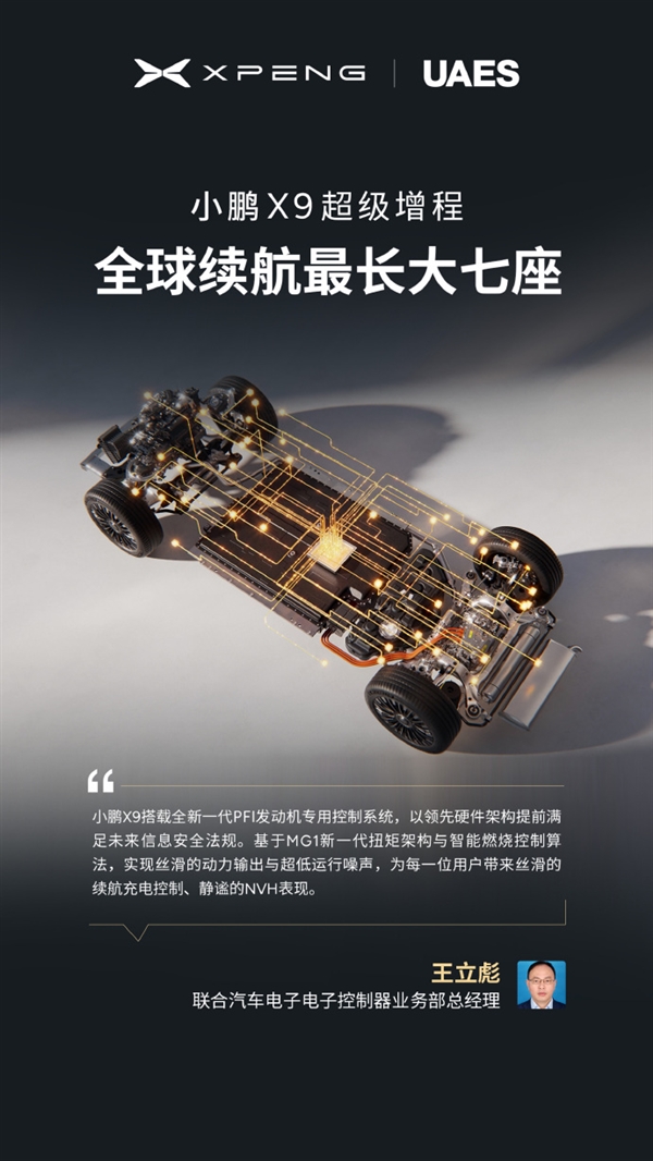 今晚预售 小鹏X9增程版“朋友圈”公布:华为排第一